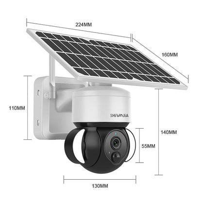 SHIWOJIA IP66 Waterproof 4G 3MP Solar Dome IP Camera, Two-way Audio & PIR Motion Detection & Night Vision, Version:AU(White) - Wireless Camera by buy2fix | Online Shopping UK | buy2fix