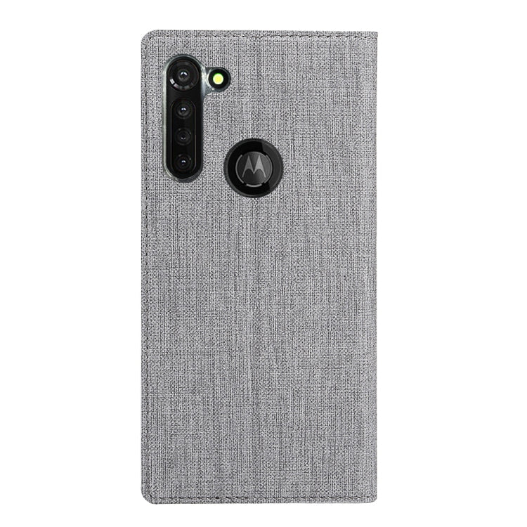 For Motorola Moto G8 ViLi DMX-54 Shockproof TPU + PU Leather Magnetic Attraction Horizontal Flip Protective Case with Card Slots & Holder(Grey) - Motorola Cases by ViLi | Online Shopping UK | buy2fix