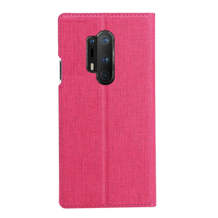 For OnePlus 8 Pro ViLi DMX-54 Shockproof TPU + PU Leather Magnetic Attraction Horizontal Flip Protective Case with Card Slots & Holder(Rose Red) - OnePlus Cases by ViLi | Online Shopping UK | buy2fix