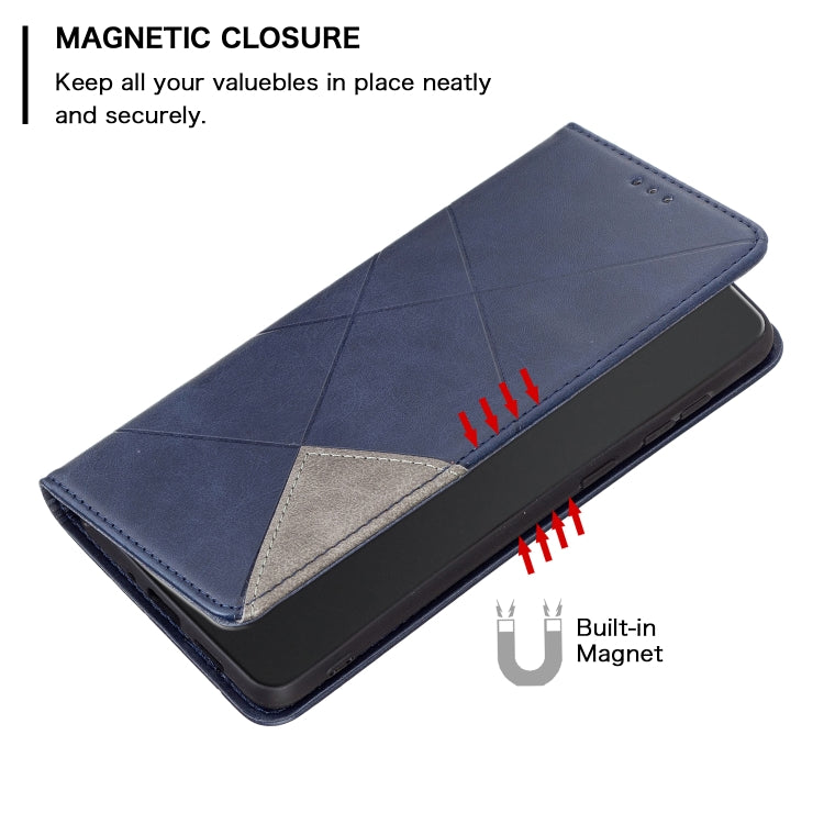 For Xiaomi Civi 3 5G Rhombus Texture Magnetic Leather Phone Case(Blue) - Xiaomi Cases by buy2fix | Online Shopping UK | buy2fix