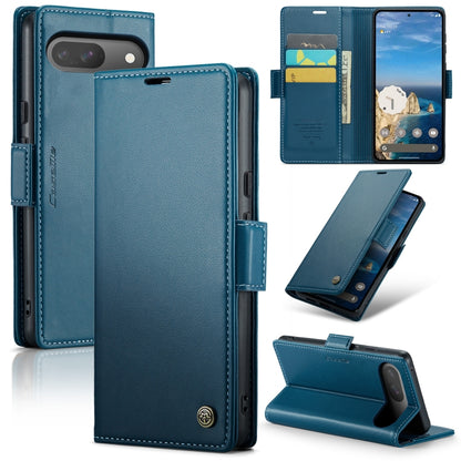 For Google Pixel 9 / 9 Pro CaseMe 023 Butterfly Buckle Litchi Texture RFID Anti-theft Leather Phone Case(Blue) - Google Cases by CaseMe | Online Shopping UK | buy2fix