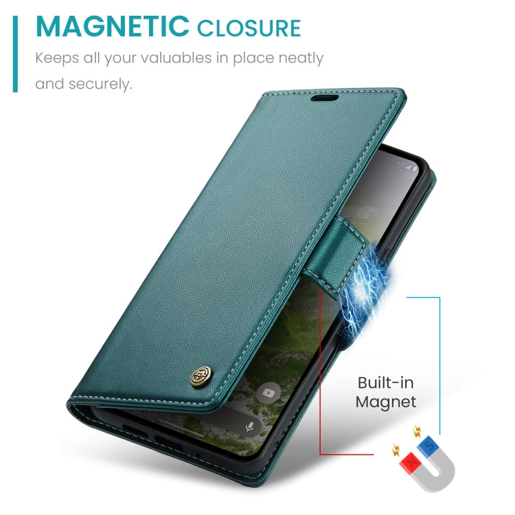 For Google Pixel 9 / 9 Pro CaseMe 023 Butterfly Buckle Litchi Texture RFID Anti-theft Leather Phone Case(Pearly Blue) - Google Cases by CaseMe | Online Shopping UK | buy2fix