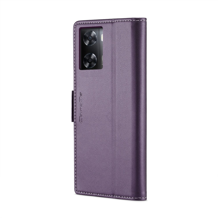 For OPPO A57 4G Global/A57s 4G Global CaseMe 023 Butterfly Buckle Litchi Texture RFID Anti-theft Leather Phone Case(Pearly Purple) - OPPO Cases by CaseMe | Online Shopping UK | buy2fix