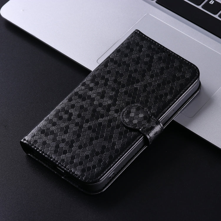 For Google Pixel 9 Honeycomb Dot Texture Leather Phone Case(Black) - Google Cases by buy2fix | Online Shopping UK | buy2fix