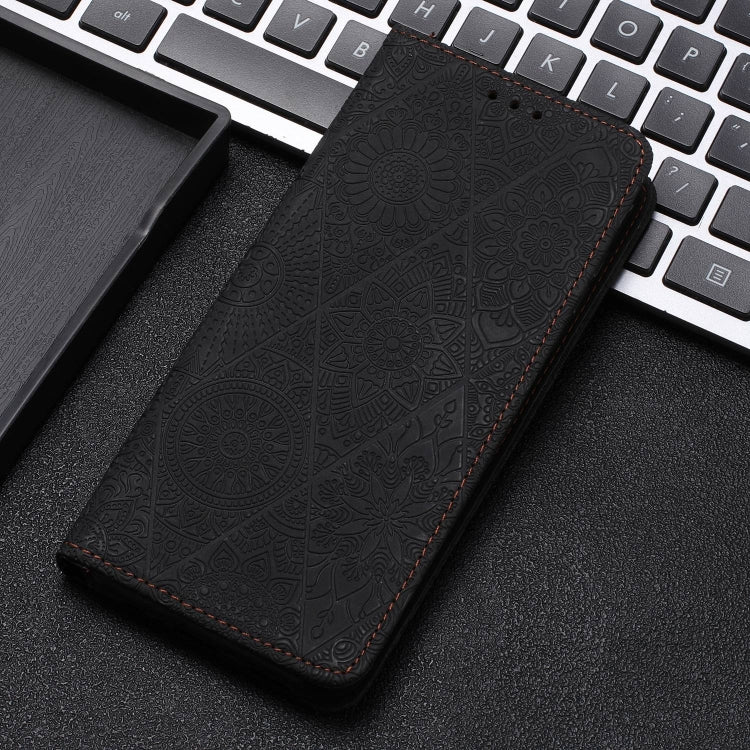 For Xiaomi 12 Lite Ethnic Embossed Adsorption Leather Phone Case(Black) - Xiaomi Cases by buy2fix | Online Shopping UK | buy2fix