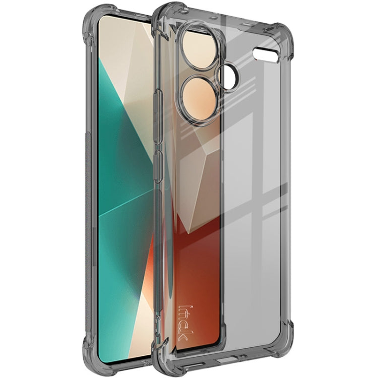 For Xiaomi Redmi Note 13 Pro+ imak Shockproof Airbag TPU Phone Case(Transparent Black) - Note 13 Pro+ Cases by imak | Online Shopping UK | buy2fix