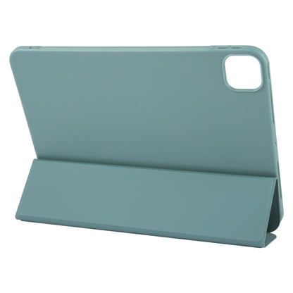 For iPad Air 13 2024 GEBEI 3-folding Holder Shockproof Flip Leather Tablet Case(Dark Green) - iPad Air 13 2024 Cases by GEBEI | Online Shopping UK | buy2fix