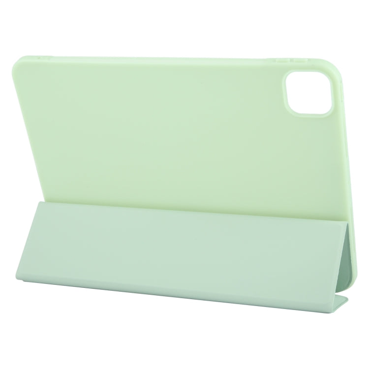 For iPad Air 13 2024 GEBEI 3-folding Holder Shockproof Flip Leather Tablet Case(Green) - iPad Air 13 2024 Cases by GEBEI | Online Shopping UK | buy2fix