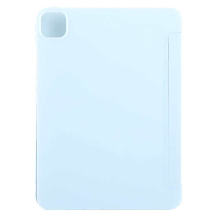 For iPad Pro 13 2024 GEBEI 3-folding Holder Shockproof Flip Leather Tablet Case(Sky Blue) - iPad Pro 13 2024 Cases by GEBEI | Online Shopping UK | buy2fix