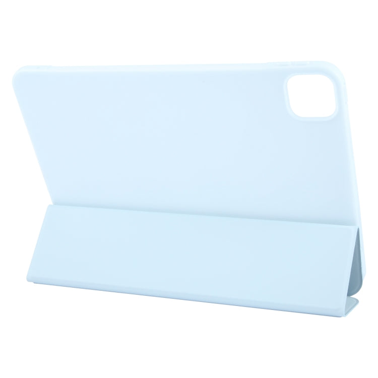 For iPad Pro 13 2024 GEBEI 3-folding Holder Shockproof Flip Leather Tablet Case(Sky Blue) - iPad Pro 13 2024 Cases by GEBEI | Online Shopping UK | buy2fix