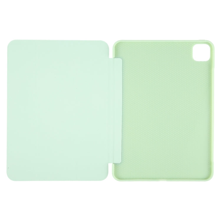 For iPad Pro 13 2024 GEBEI 3-folding Holder Shockproof Flip Leather Tablet Case(Green) - iPad Pro 13 2024 Cases by GEBEI | Online Shopping UK | buy2fix