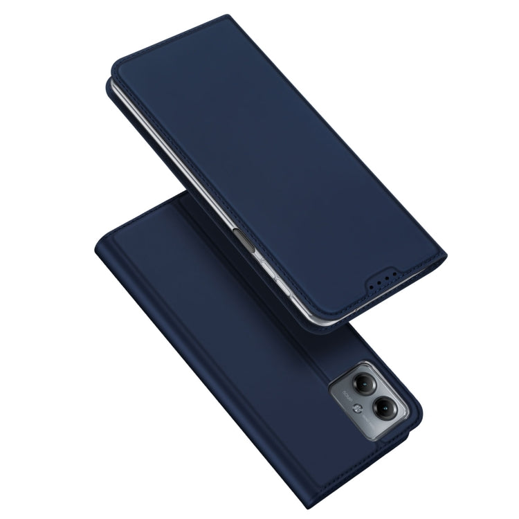 For Motorola Moto G14 DUX DUCIS Skin Pro Series Flip Leather Phone Case(Blue) - Motorola Cases by DUX DUCIS | Online Shopping UK | buy2fix