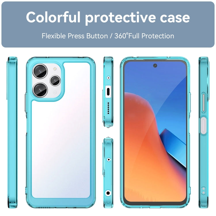 For Xiaomi Poco M6 Pro 5G Colorful Series Acrylic Hybrid TPU Phone Case(Transparent Blue) - Xiaomi Cases by buy2fix | Online Shopping UK | buy2fix