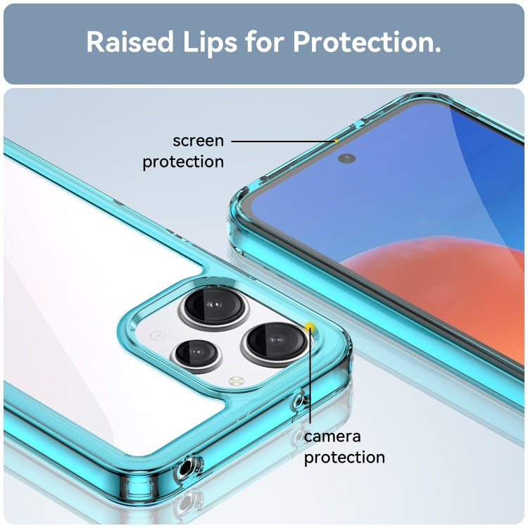 For Xiaomi Poco M6 Pro 5G Colorful Series Acrylic Hybrid TPU Phone Case(Transparent Blue) - Xiaomi Cases by buy2fix | Online Shopping UK | buy2fix