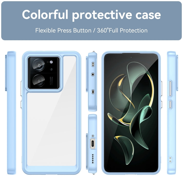 For Xiaomi 13T Colorful Series Acrylic Hybrid TPU Phone Case(Blue) - Xiaomi Cases by buy2fix | Online Shopping UK | buy2fix