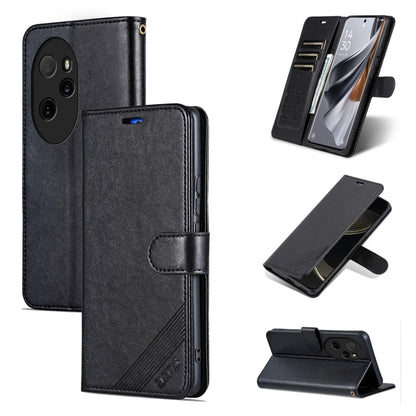 For Honor 100 Pro AZNS Sheepskin Texture Flip Leather Phone Case(Black) - Honor Cases by AZNS | Online Shopping UK | buy2fix