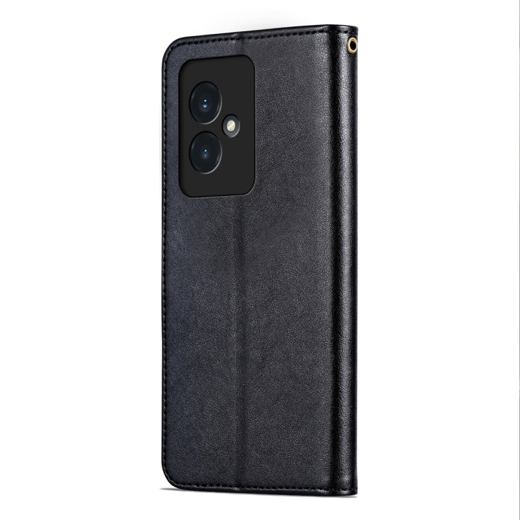 For Honor 100 AZNS Sheepskin Texture Flip Leather Phone Case(Black) - Honor Cases by AZNS | Online Shopping UK | buy2fix