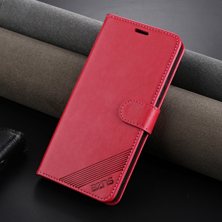 For Honor Magic6 Pro AZNS Sheepskin Texture Flip Leather Phone Case(Red) - Honor Cases by AZNS | Online Shopping UK | buy2fix