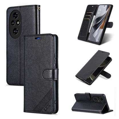 For Honor 200 Pro AZNS Sheepskin Texture Flip Leather Phone Case(Black) - Honor Cases by AZNS | Online Shopping UK | buy2fix