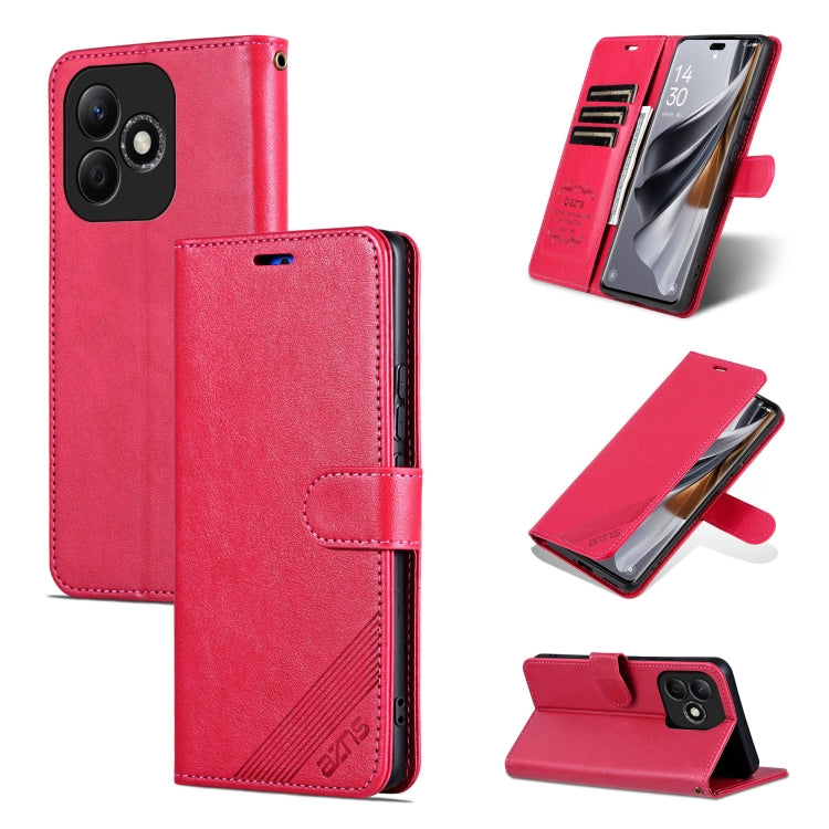 For Honor X60i AZNS Sheepskin Texture Flip Leather Phone Case(Red) - Honor Cases by AZNS | Online Shopping UK | buy2fix