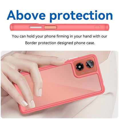 For Motorola Moto G04 Colorful Series Acrylic Hybrid TPU Phone Case(Red) - Motorola Cases by buy2fix | Online Shopping UK | buy2fix