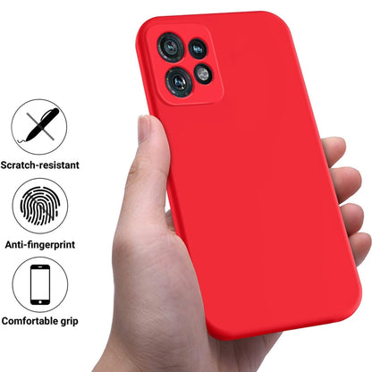 For Motorola Edge 40 Pro/Edge+ 2023/X40 Pure Color Liquid Silicone Shockproof Phone Case(Red) - Motorola Cases by buy2fix | Online Shopping UK | buy2fix