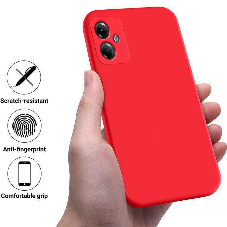 For Motorola Moto G54 Power Pure Color Liquid Silicone Shockproof Phone Case(Red) - Motorola Cases by buy2fix | Online Shopping UK | buy2fix