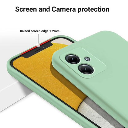 For Motorola Moto G54 Power Pure Color Liquid Silicone Shockproof Phone Case(Green) - Motorola Cases by buy2fix | Online Shopping UK | buy2fix