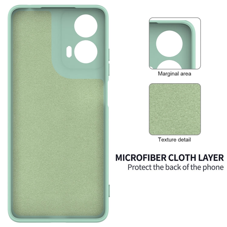 For Motorola Moto G24 Power Pure Color Liquid Silicone Shockproof Phone Case(Green) - Motorola Cases by buy2fix | Online Shopping UK | buy2fix