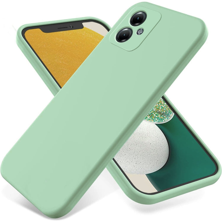 For Motorola Moto G64 Pure Color Liquid Silicone Shockproof Phone Case(Green) - Motorola Cases by buy2fix | Online Shopping UK | buy2fix