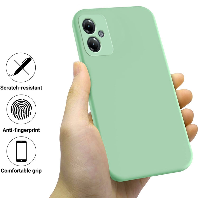 For Motorola Moto G64 Pure Color Liquid Silicone Shockproof Phone Case(Green) - Motorola Cases by buy2fix | Online Shopping UK | buy2fix