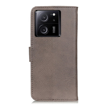 For Xiaomi 13T 5G / Redmi K60 Ultra 5G KHAZNEH Cowhide Texture Flip Leather Phone Case(Khaki) - Redmi K60 Ultra Cases by buy2fix | Online Shopping UK | buy2fix