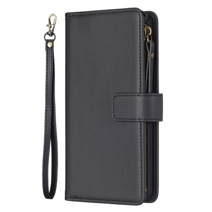 For Google Pixel 8 9 Card Slots Zipper Wallet Leather Flip Phone Case(Black) - Google Cases by buy2fix | Online Shopping UK | buy2fix