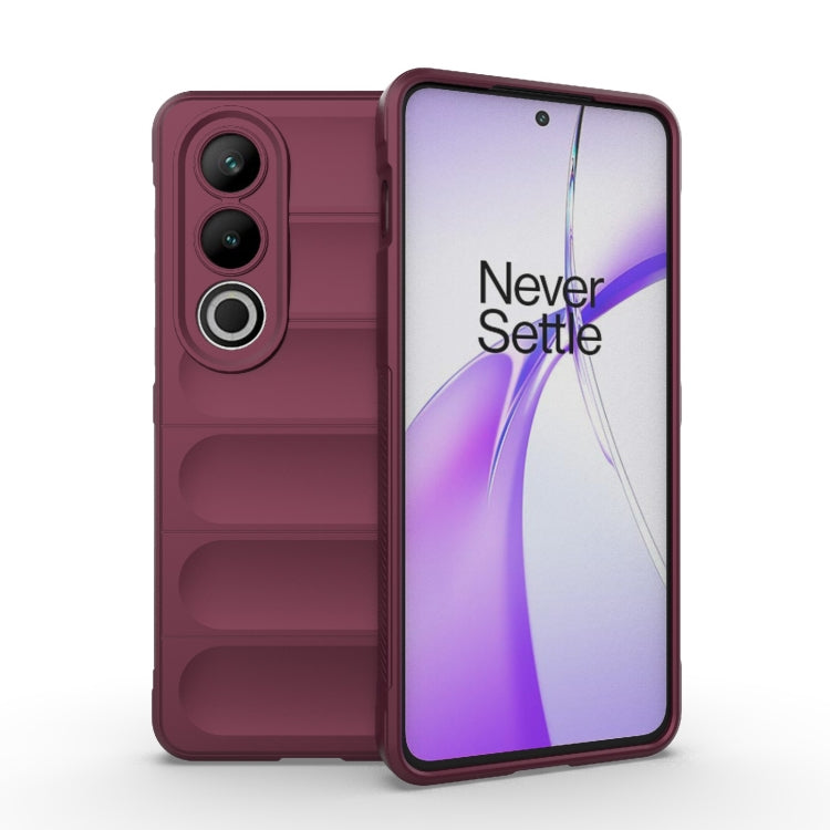 For OnePlus Ace 3V Magic Shield TPU + Flannel Phone Case(Wine Red) - OnePlus Cases by buy2fix | Online Shopping UK | buy2fix