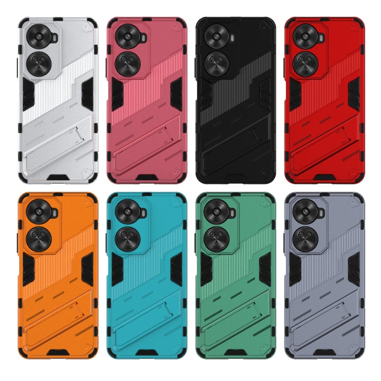 For Huawei nova 11 SE Punk Armor 2 in 1 PC + TPU Phone Case with Holder(Orange) - Huawei Cases by buy2fix | Online Shopping UK | buy2fix