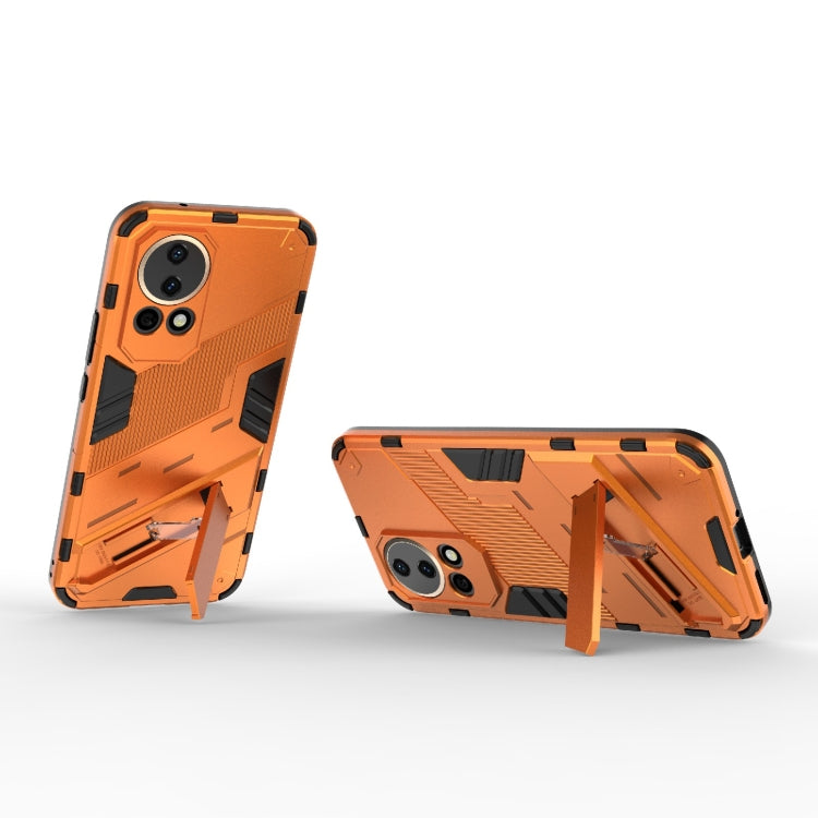 For Huawei nova 12 5G Punk Armor 2 in 1 PC + TPU Phone Case with Holder(Orange) - Huawei Cases by buy2fix | Online Shopping UK | buy2fix