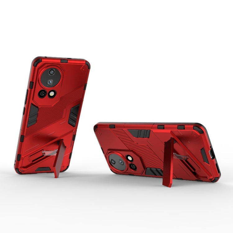 For Huawei nova 12 Pro Punk Armor 2 in 1 PC + TPU Phone Case with Holder(Red) - Huawei Cases by buy2fix | Online Shopping UK | buy2fix