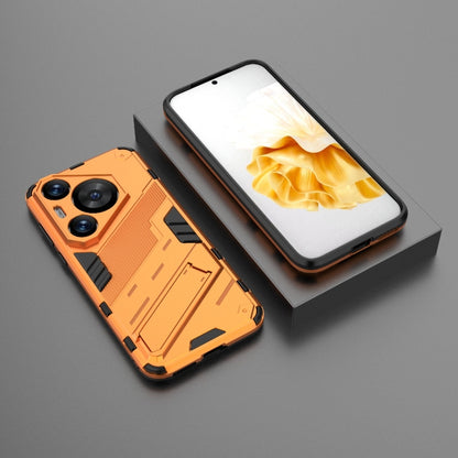 For Huawei Pura 70 Pro / 70 Pro+ Punk Armor 2 in 1 PC + TPU Phone Case with Holder(Orange) - Huawei Cases by buy2fix | Online Shopping UK | buy2fix