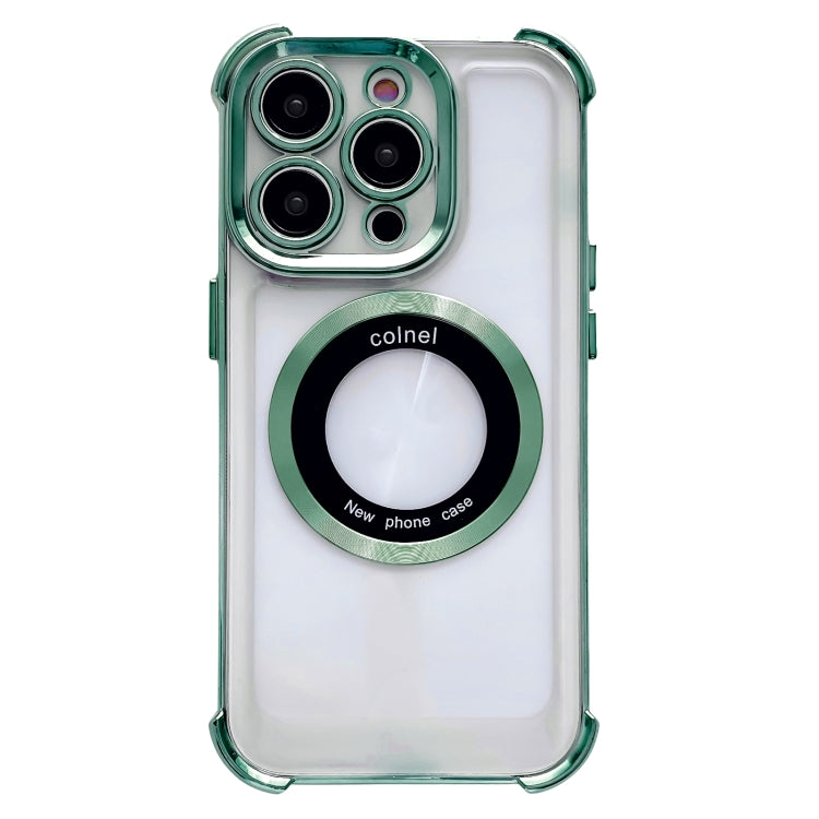 For iPhone 11 Pro Max 6D Electroplating Armor Magsafe Phone Case(Green) - iPhone 11 Pro Max Cases by buy2fix | Online Shopping UK | buy2fix