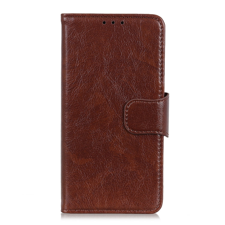 For iPhone 16 Plus Nappa Texture Leather Case(Brown) - iPhone 16 Plus Cases by buy2fix | Online Shopping UK | buy2fix