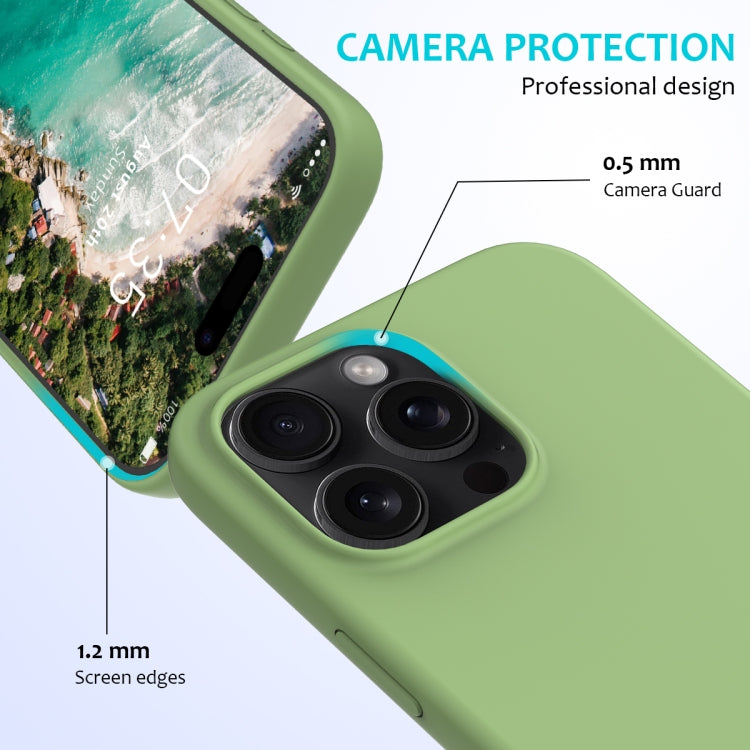 For iPhone 16 Pro Max Solid Color Silicone Phone Case(Mint Green) - More iPhone Cases by buy2fix | Online Shopping UK | buy2fix