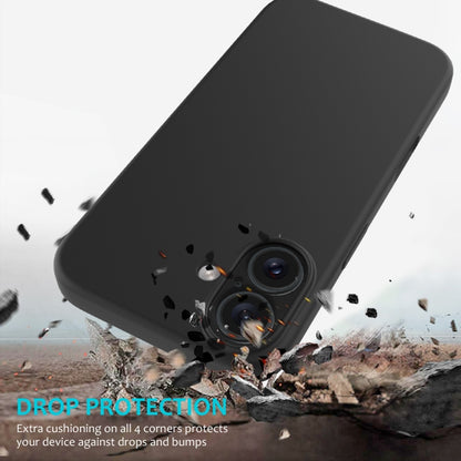 For iPhone 16 Solid Color Silicone Phone Case(Black) - More iPhone Cases by buy2fix | Online Shopping UK | buy2fix