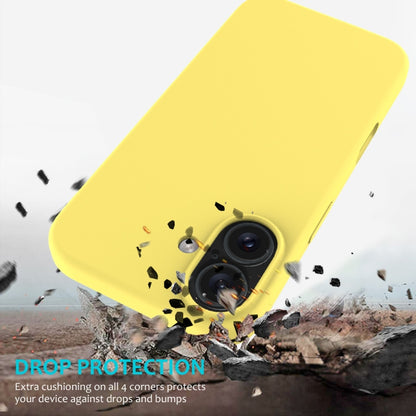 For iPhone 16 Solid Color Silicone Phone Case(Lemon Yellow) - More iPhone Cases by buy2fix | Online Shopping UK | buy2fix