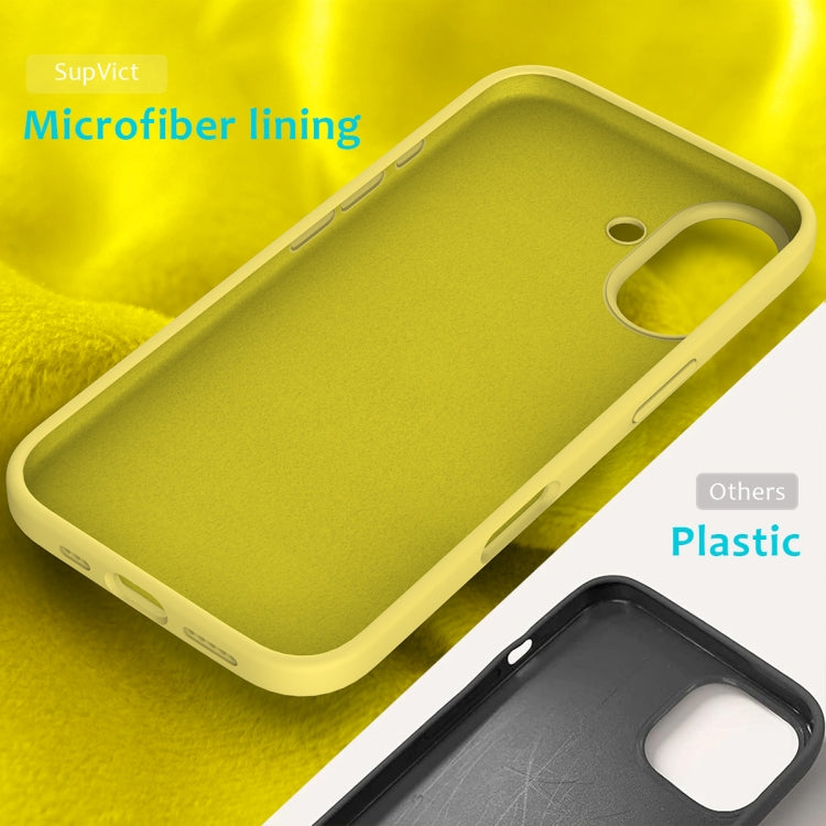 For iPhone 16 Solid Color Silicone Phone Case(Lemon Yellow) - More iPhone Cases by buy2fix | Online Shopping UK | buy2fix