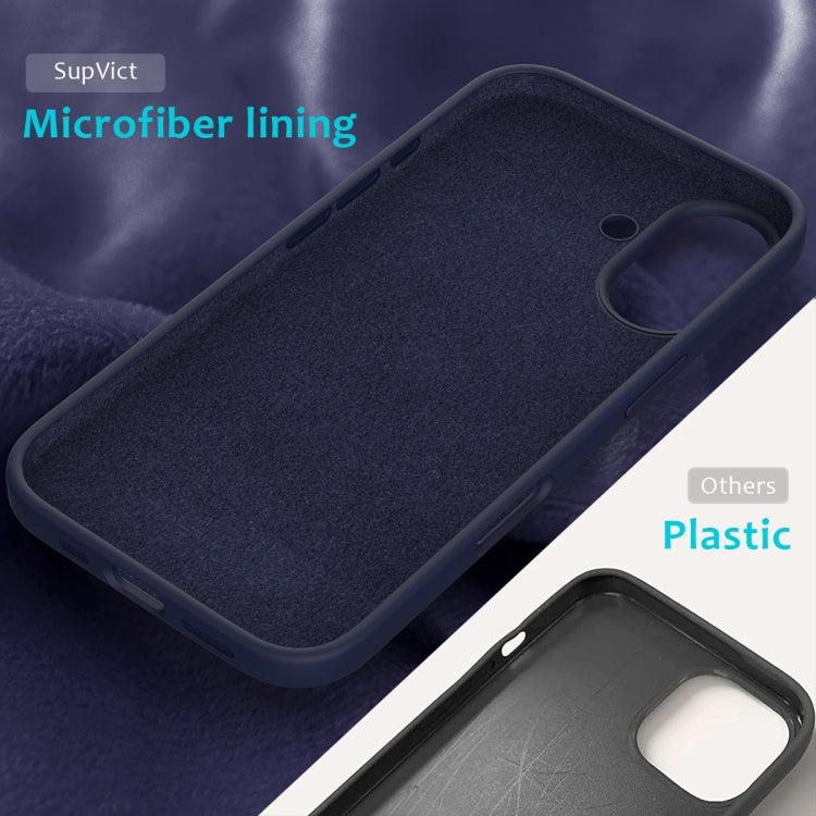 For iPhone 16 Solid Color Silicone Phone Case(Midnight Blue) - More iPhone Cases by buy2fix | Online Shopping UK | buy2fix