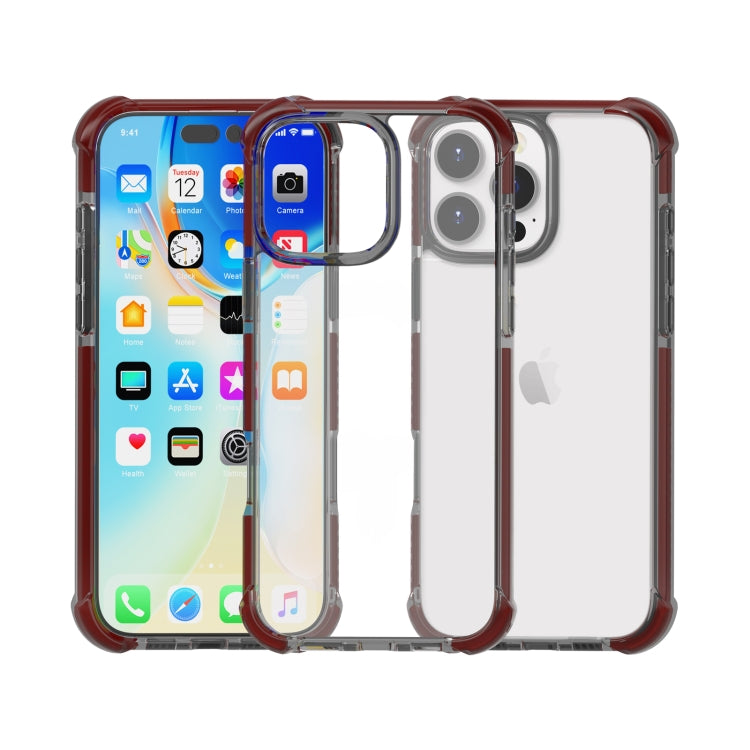 For iPhone 16 Pro Max Four-corner Shockproof TPU + Acrylic Phone Case(Brown) - iPhone 16 Pro Max Cases by buy2fix | Online Shopping UK | buy2fix