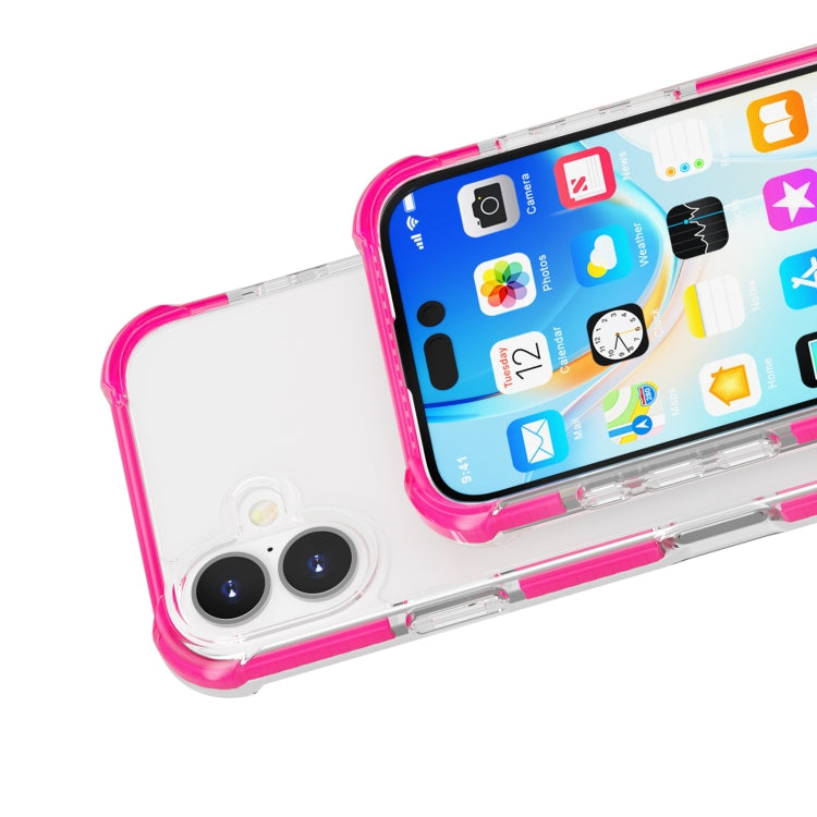 For iPhone 16 Plus Four-corner Shockproof TPU + Acrylic Phone Case(Pink) - iPhone 16 Plus Cases by buy2fix | Online Shopping UK | buy2fix