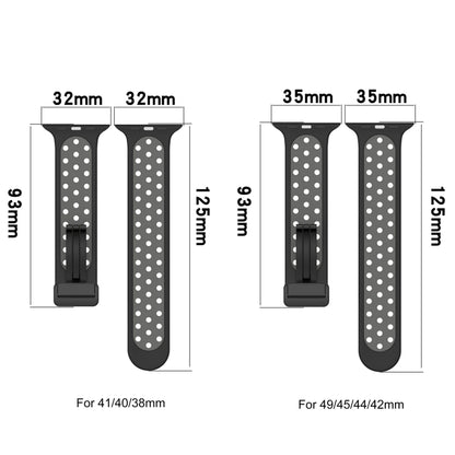 For Apple Watch 6 44mm Magnetic Buckle Silicone Watch Band(Black Red) - Watch Bands by buy2fix | Online Shopping UK | buy2fix