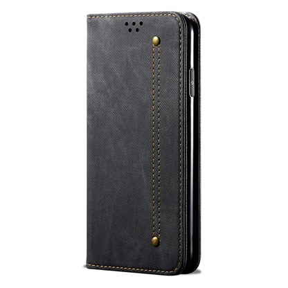 For Honor 90 Denim Texture Flip Leather Phone Case(Black) - Honor Cases by buy2fix | Online Shopping UK | buy2fix