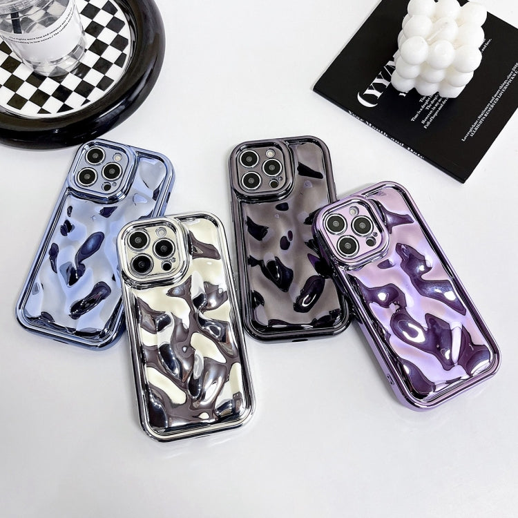 For iPhone 16 Electroplating Meteorite Texture TPU Phone Case(Black) - iPhone 16 Cases by buy2fix | Online Shopping UK | buy2fix